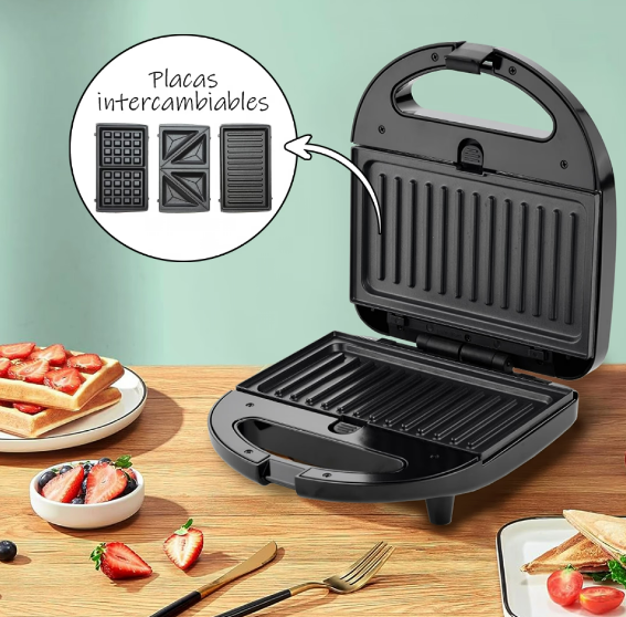 SANDWICHERA NAPPO 3 EN 1 NEG-195