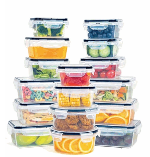 SET RECIPIENTES PLASTICOS HERMÉTICOS CROIX CRT-00  16 piezas