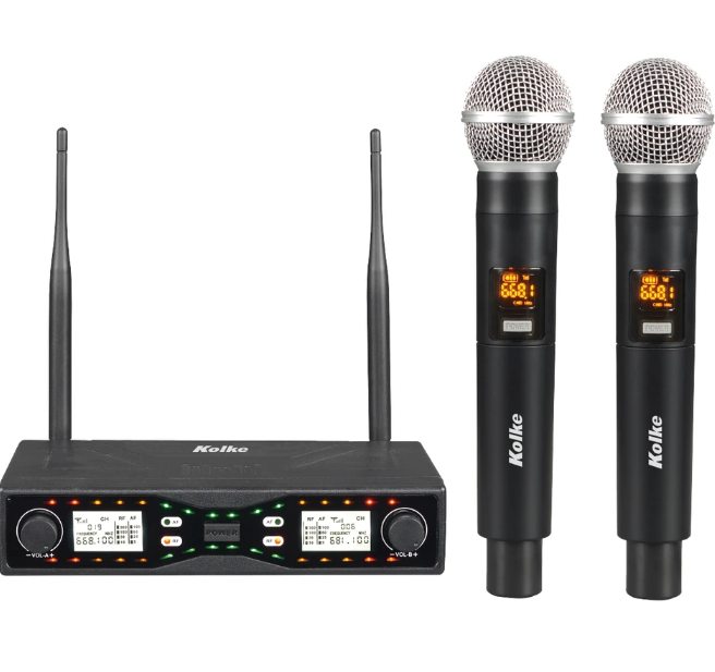 KIT DE MICROFONOS KOLKE UHF KPI-750