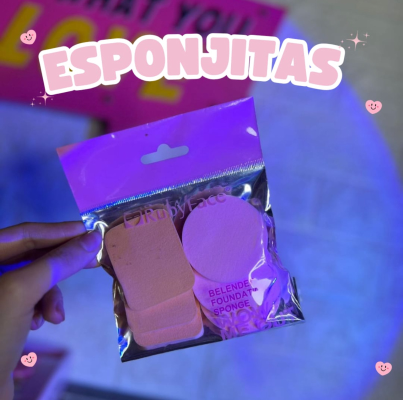 KIT DE 6 ESPONJITAS - RUBY FACE