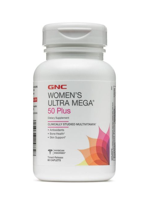 Multivitamínico GNC Women's Ultra Mega 50 Plus 60 cápsulas