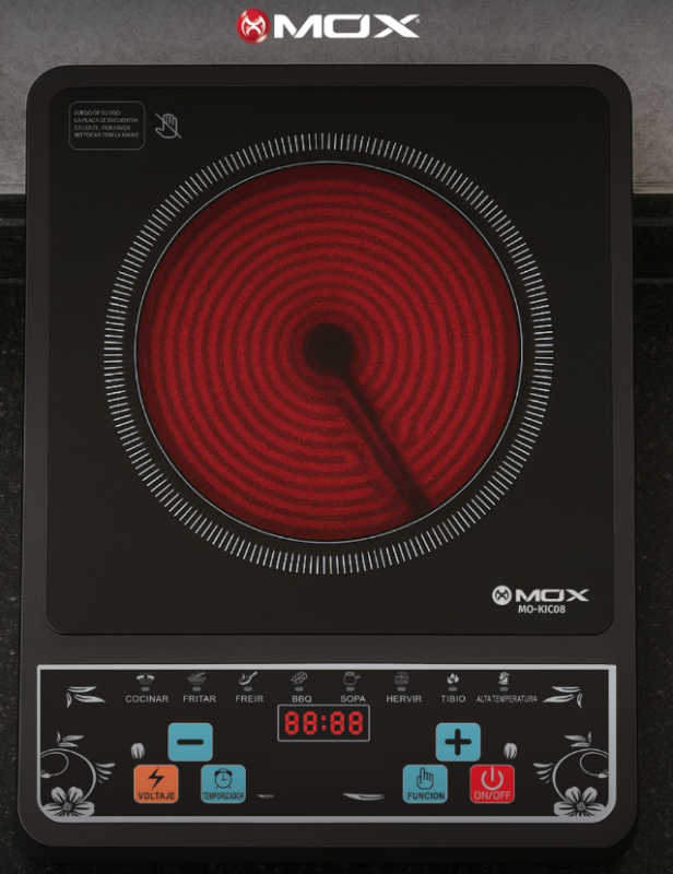 Cocina Infrarroja Mox MO-KIC08 220V Negro
