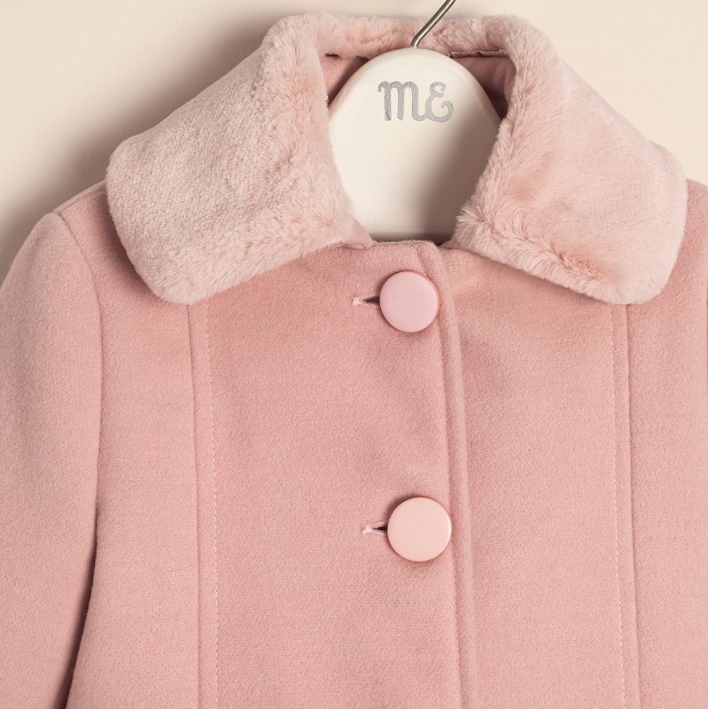 tapado de paño con cuello brigitte rosa