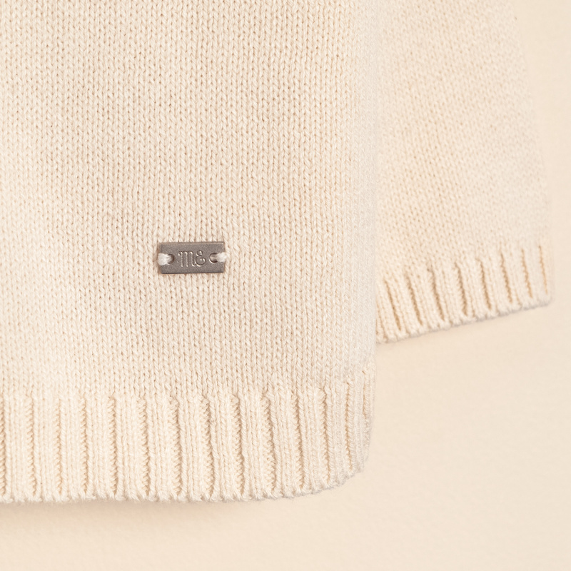 saco con cuello y solapa vittorio beige