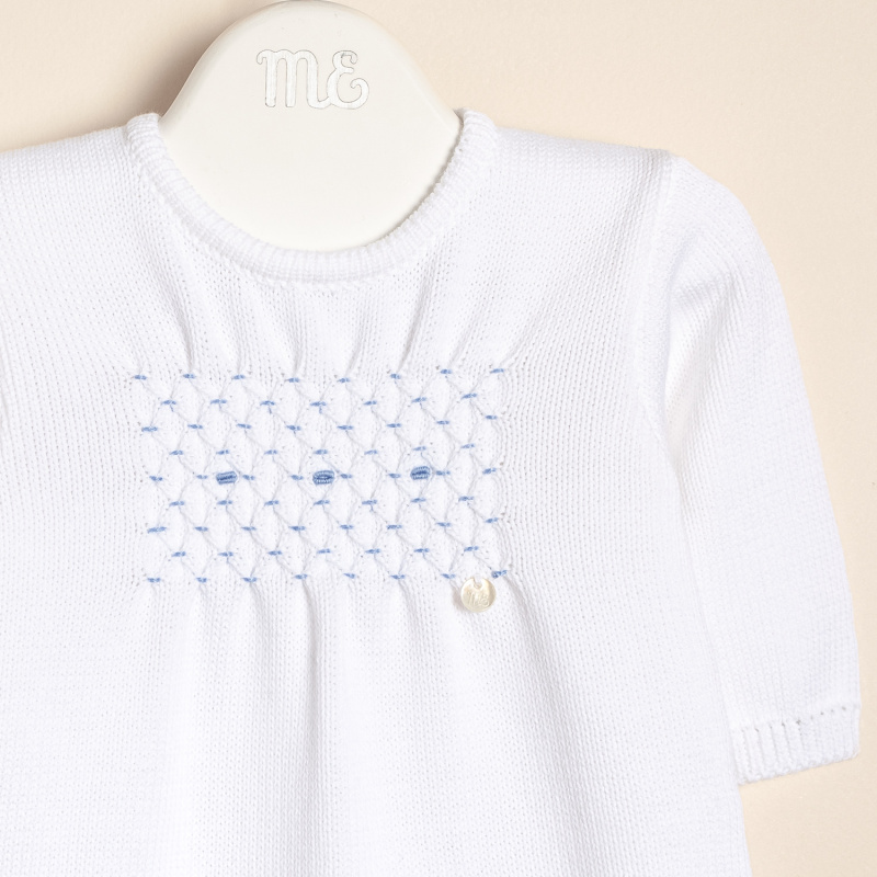 enterito de alg tejido smockee lucile bl/cel