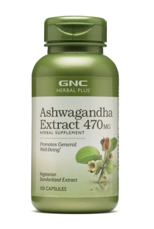 Ashwagandha Extract 470 mg GNC 100 cápsulas