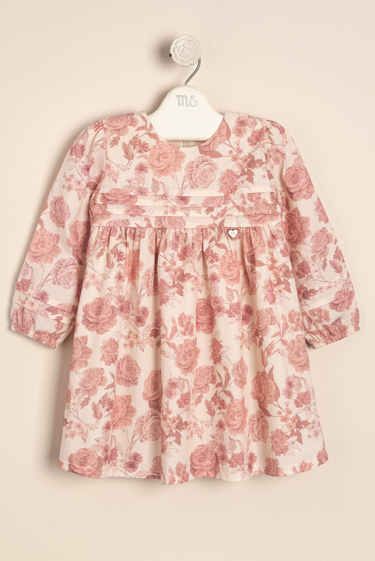 vestido de poplin de algodon estampado roses are roses