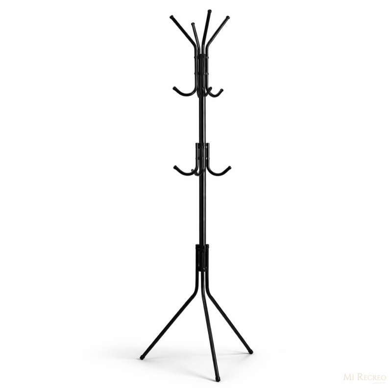 PERCHERO TRÍPODE MINIMALISTA NEGRO