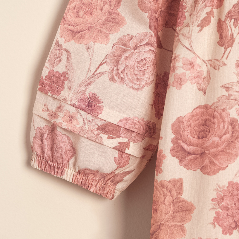 vestido de poplin de algodon estampado roses are roses