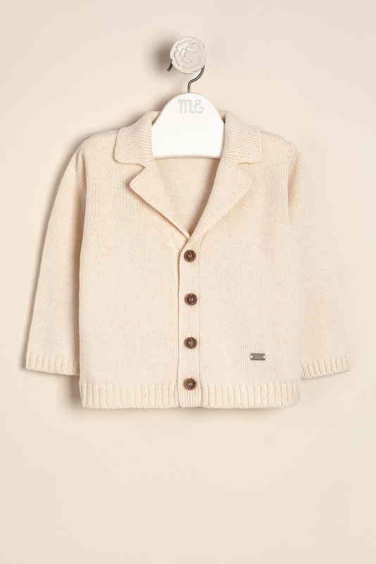 saco con cuello y solapa vittorio beige