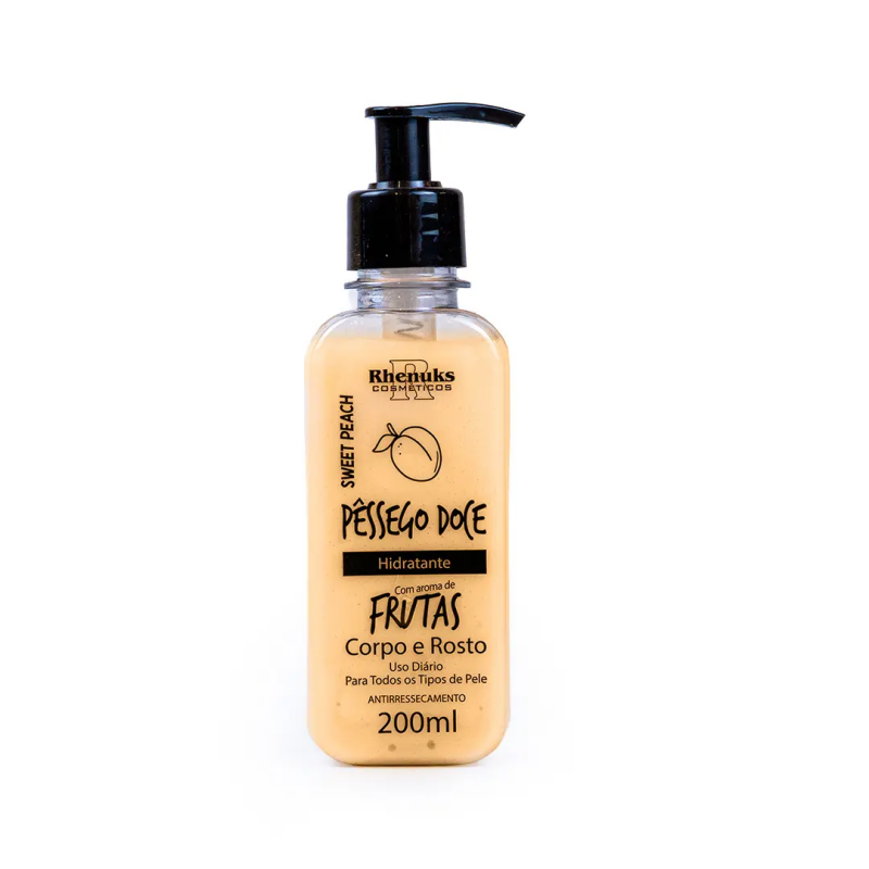 CREMA HIDRATANTE CORPORAL Y FACIAL DURAZNO DULCE - RHENUKS 200ML
