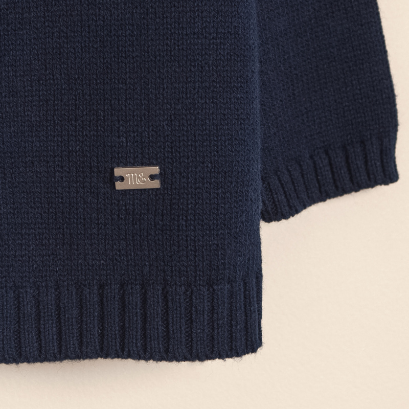 saco con cuello y solapa vittorio azul