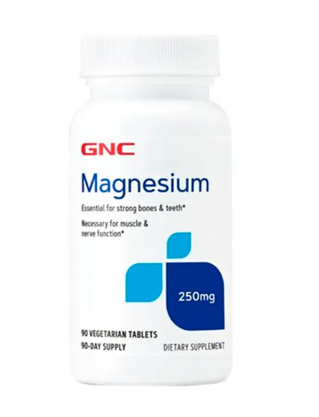 Magnesio 250mg GNC 90 cápsulas