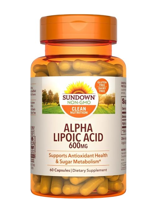 Ácido Alfa Lipoico 600mg Sundown 60 cápsulas