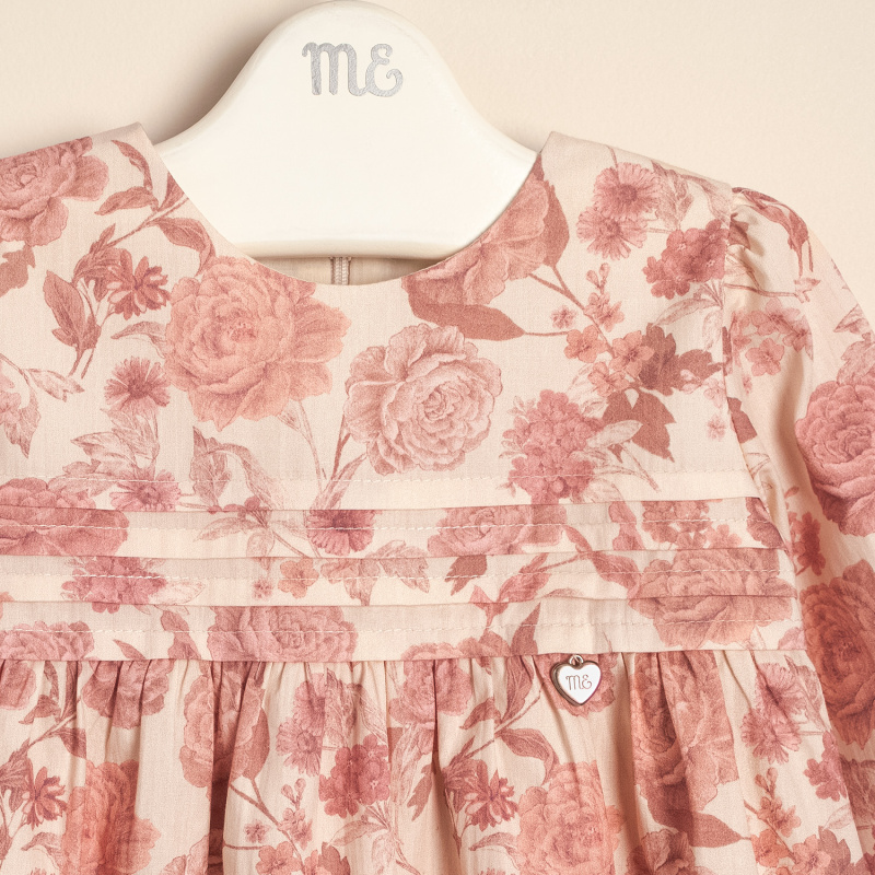 vestido de poplin de algodon estampado roses are roses