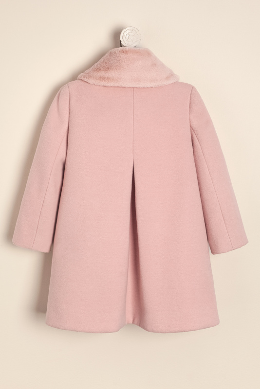 tapado de paño con cuello brigitte rosa