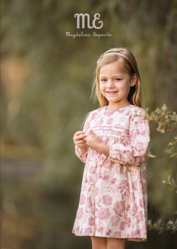 vestido de poplin de algodon estampado roses are roses