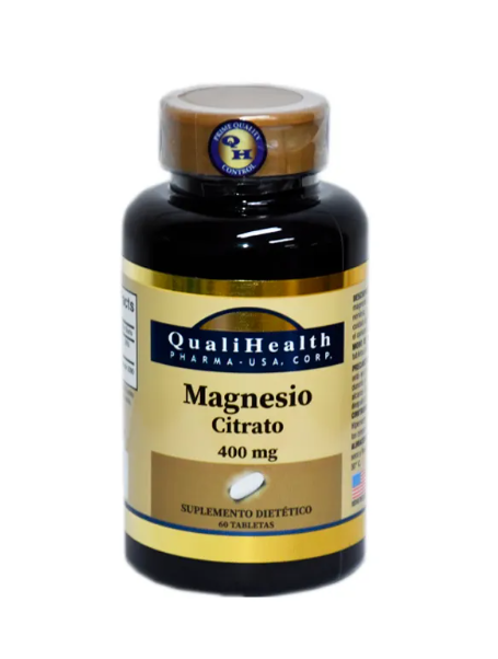 Citrato  de Magnesio 400mg Qualihealth 60 cápsulas