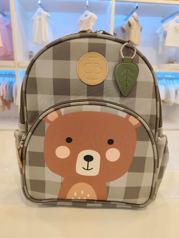 mochila kids bear oliva