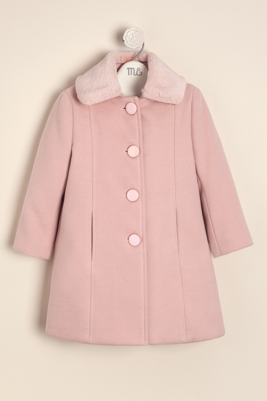 tapado de paño con cuello brigitte rosa