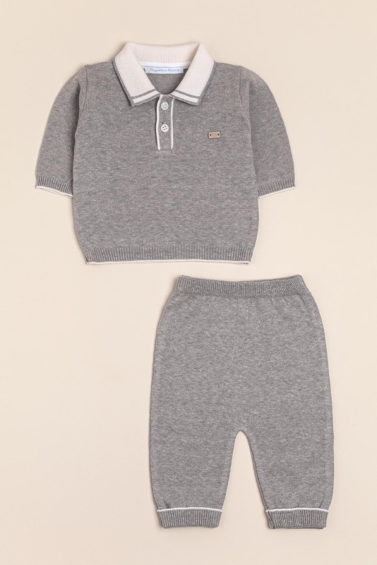 conjunto de sweater comb bowie gris