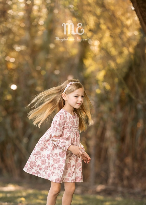 vestido de poplin de algodon estampado roses are roses