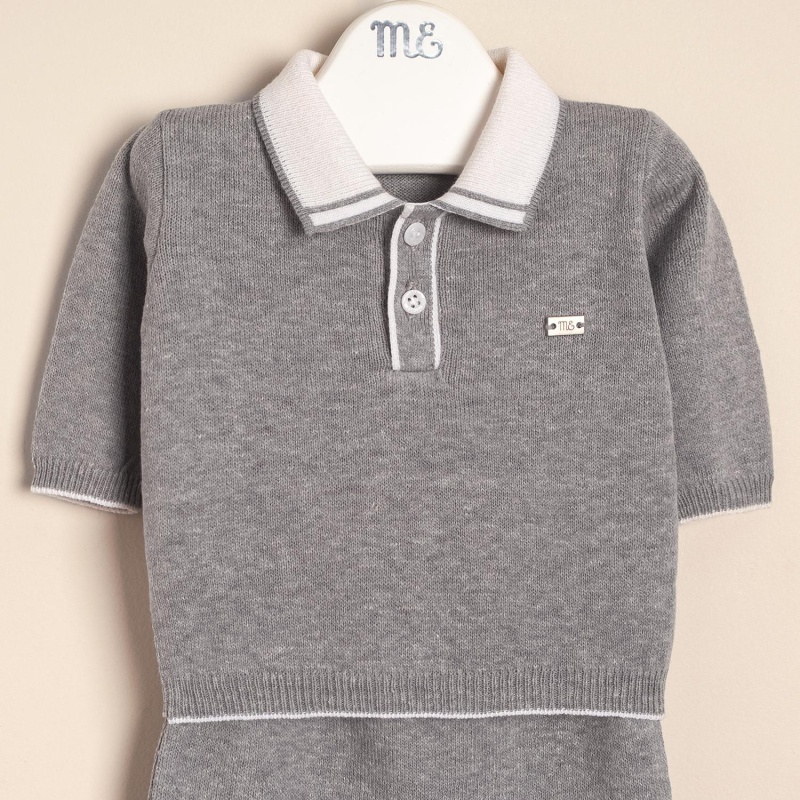 conjunto de sweater comb bowie gris