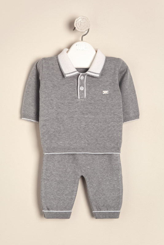 conjunto de sweater comb bowie gris