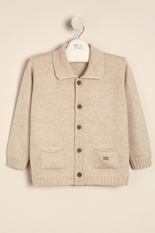 saco con cuello polo sean beige