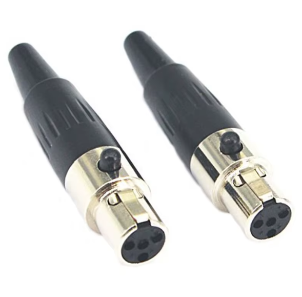 Conector mini XLR 4 pines hembra