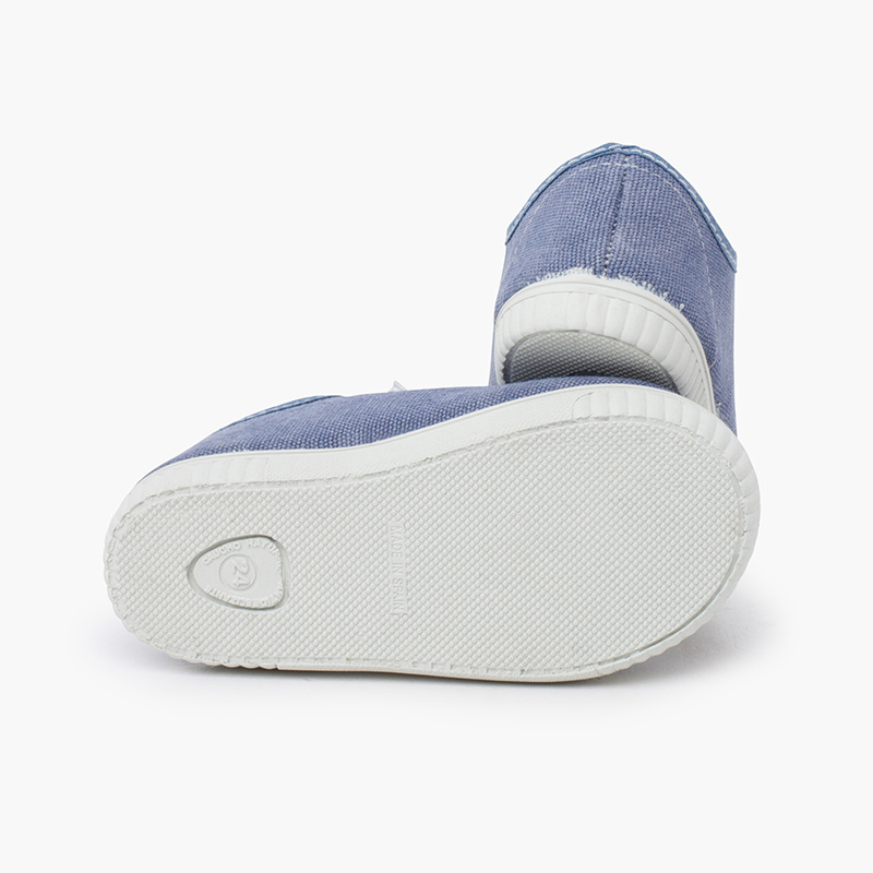 Nauticos lona eco piso blanco azul jeans