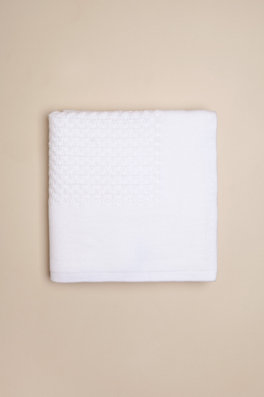 manta clasica reversible blanca