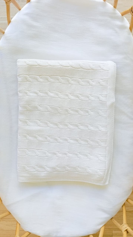 manta forrada con pielcita blanco