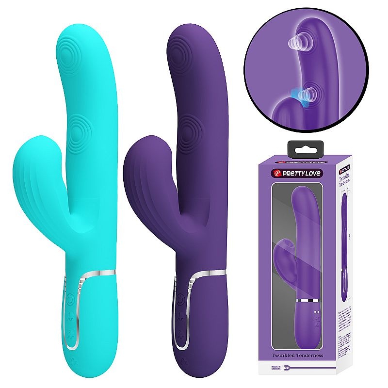 TWINKLED - VIBRADOR PARA PUNTO G Y CLITORIS CON PULSACION Y GOLPETEO