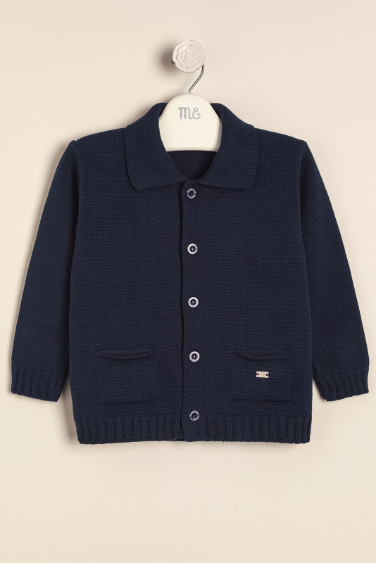 saco con cuello polo sean azul