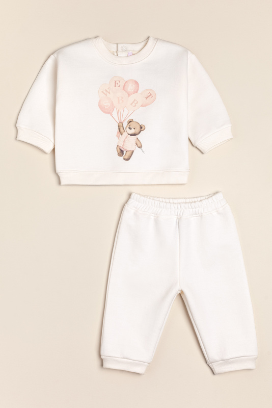 conjunto de frisa de algodón estampado sweet bb