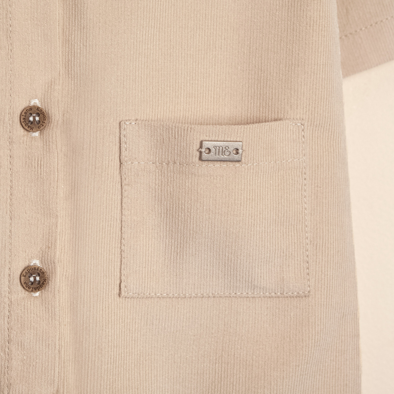 enterito de corderoy con bolsillos fede beige