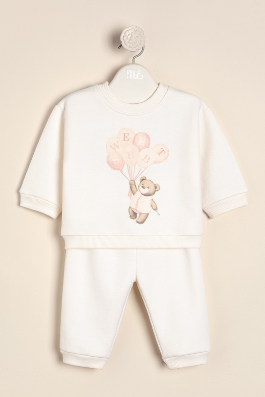conjunto de frisa de algodón estampado sweet bb