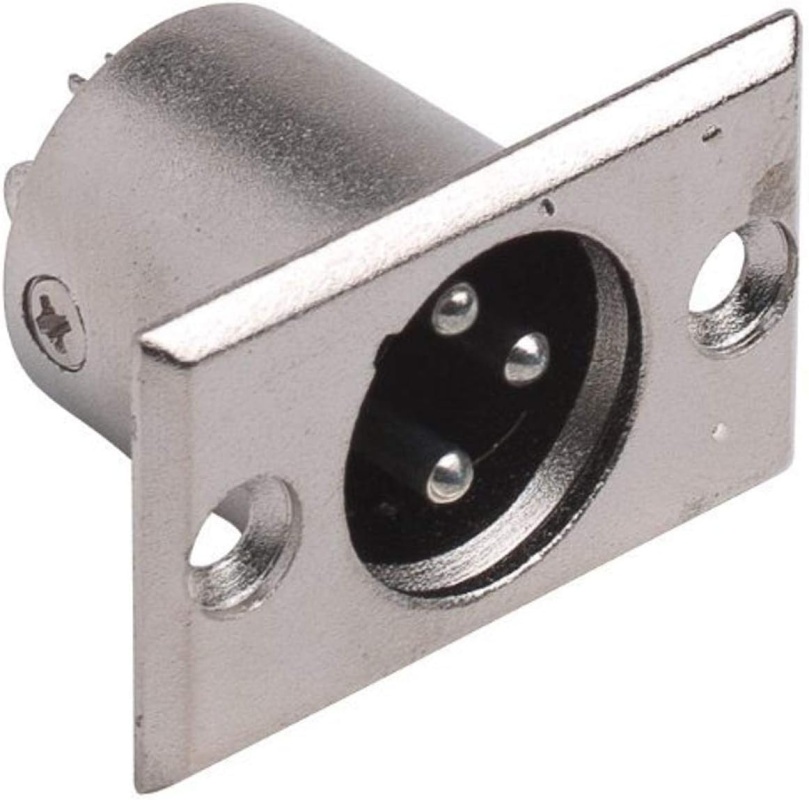 Conector XLR macho p/ chasis