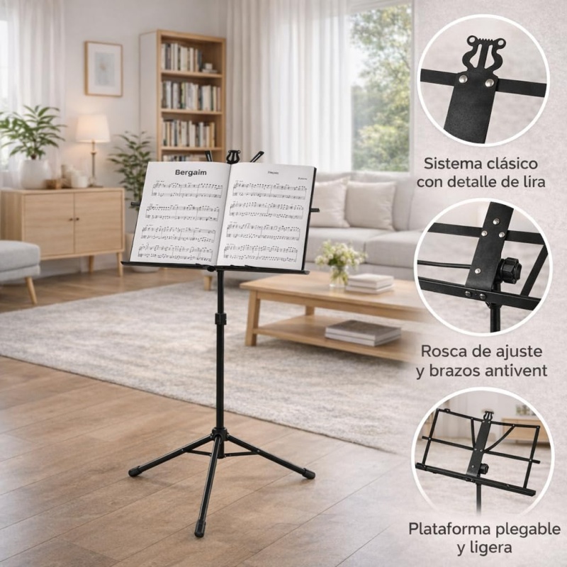 ATRIL SOPORTE PLEGABLE PARA PARTITURAS (YD-03)
