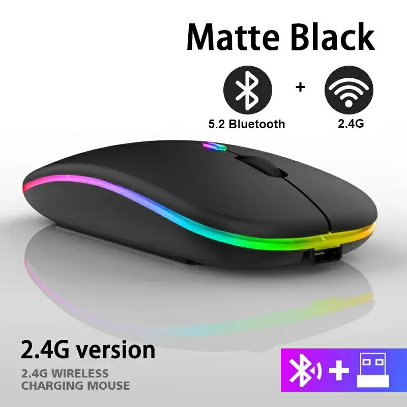 Mouse inalámbrico RGB con Bluetooth (W128)