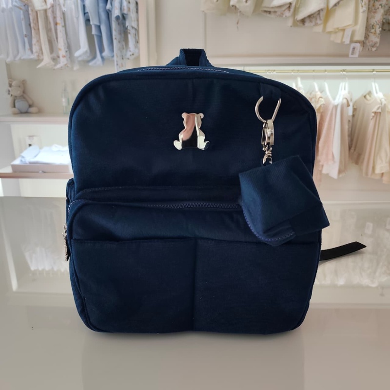 mochila lux ch tela azul
